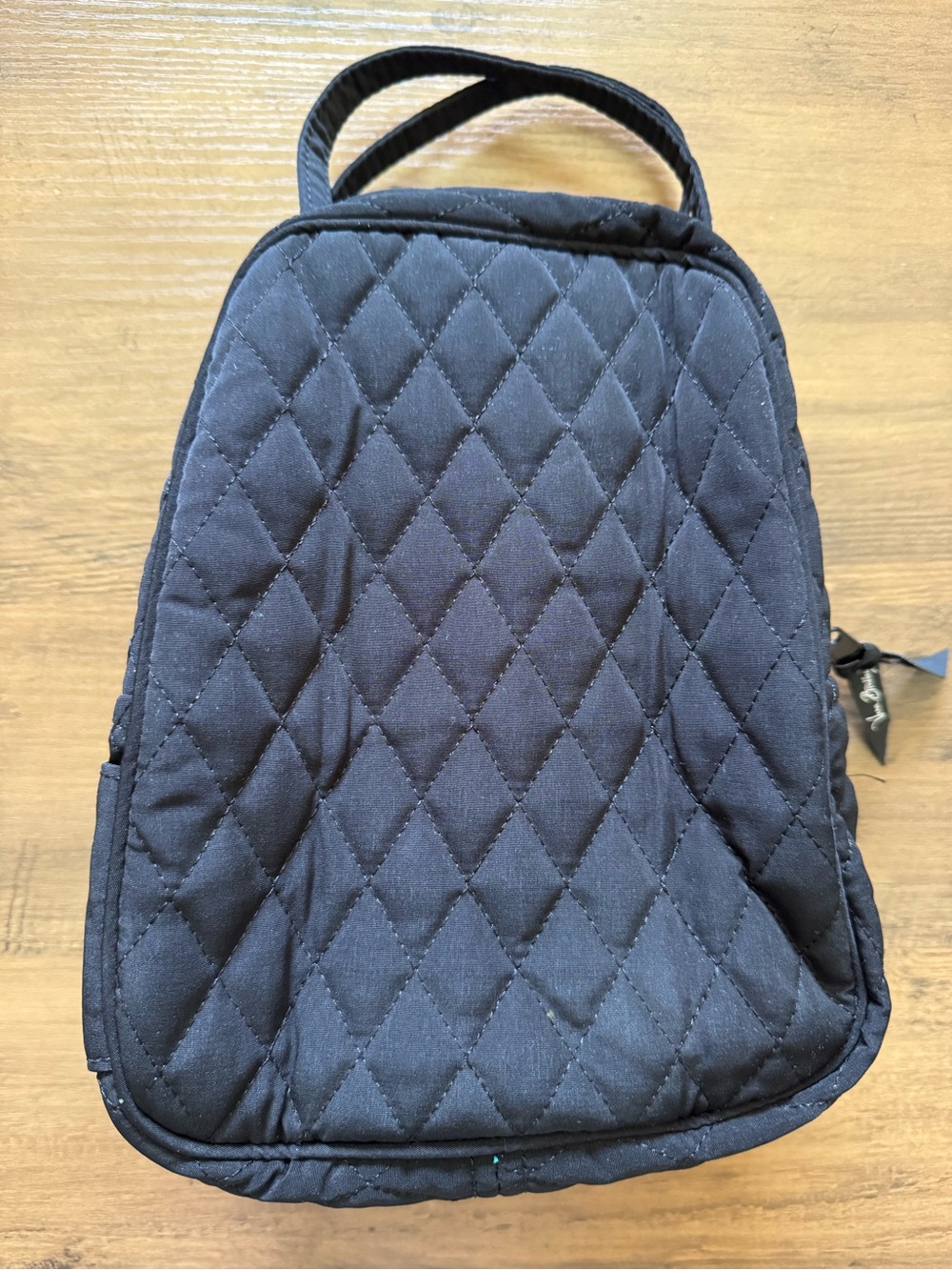 Vera Bradley Quilted Black Mini Backpack Crossbody - Picture 3 of 5